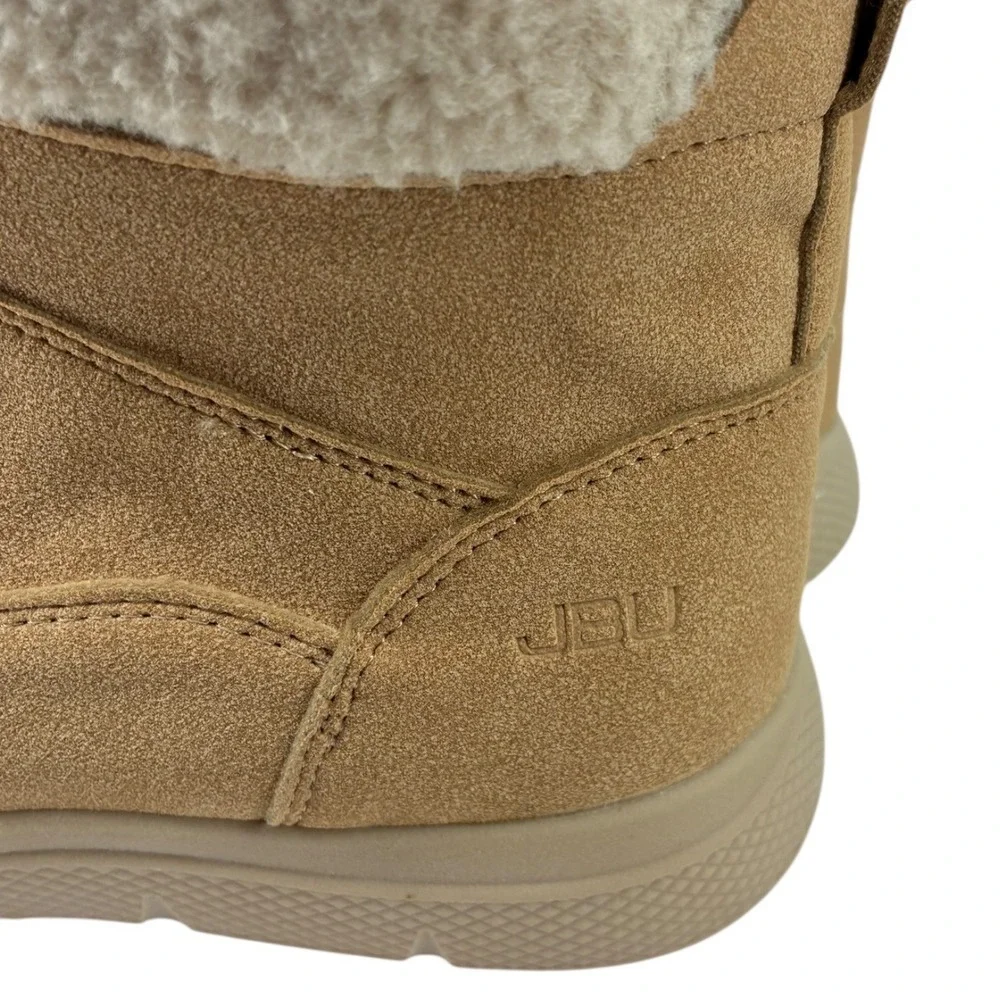 JBU Jambu Freeze Tan FauxShearling LaceUp Booties Lightweight Traction‎ 8M NIB